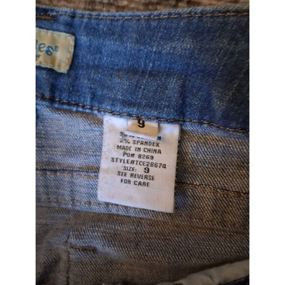 Vintage 2000's Paris Blues Blue Denim Stretch Zip Button Women's Juniors Size 9 - Picture 4 of 4